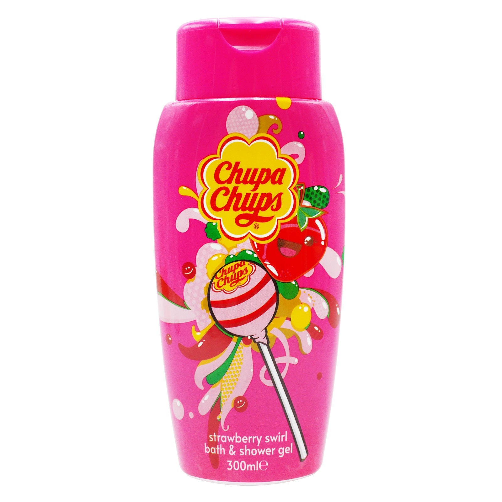 Buy Chupa Chups Strawberry Swirl Bath & Shower Gel 300ml - Premium Quality Toiletries Online - Product Image Buy Chupa Chups Strawberry Swirl Bath & Shower Gel 300ml - Premium Quality Toiletries Online - Product Image